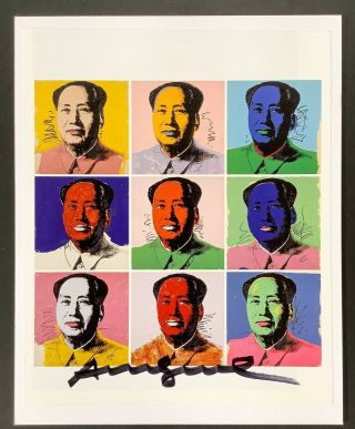Hand Signed Signature - Andy Warhol - Vintage Multi - Colored 8 In X 10 In Print