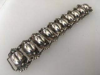 Vintage Sterling Silver Heavy Bracelet Signed Prieto Ave Juarez Mexico 108g