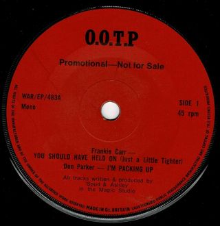 Frankie Karl You Should Have Held On,  3 Others - (o.  O.  T.  P) Re - Issue