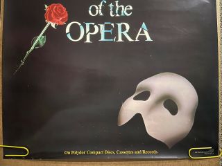 Vintage Poster The Phantom of The Opera Mask Soundtrack Poster 1987 3