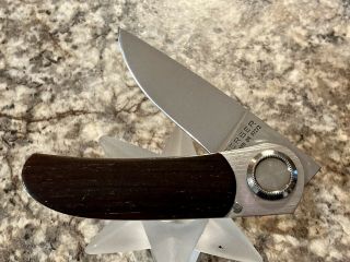 Vintage Gerber / Paul Usa Cocobolo Wood Axial Lock 2pw Sportsman Knife Nr