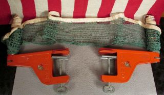 Vintage 1960s Hanno Ping Pong Table Tennis Net Posts Clamp Brackets German