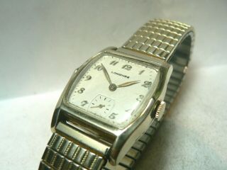 Very Vintage 1946 Longines 17 Jewel Mens Watch,  10k Gf Case,