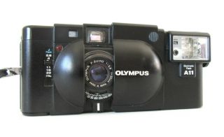 Vtg Olympus Xa Rangefinder Camera W/a11 Flash,  Box,  Manuals Light Seals
