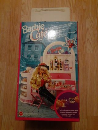 Vintage Barbie Cafe Play Set Magic Drinks Carry Away Cafe 1992 Mattel Rare