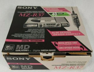 Vintage Sony Mz - R37 Minidisc Recorder Player Md Walkman Great