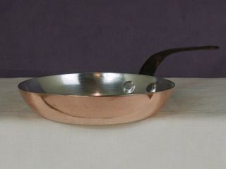 Antique 8” Duparquet Copper Fry Omelet Egg Pan Skillet - Tin,  York