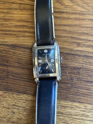 Vintage Gruen Precision 17j 14k Solid Gold Diamond Watch