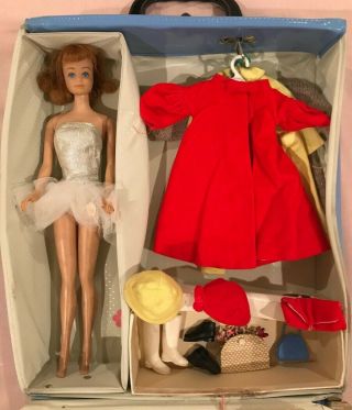 Vintage Midge Doll,  With Carrying Case,  Clothing,  And Accessories