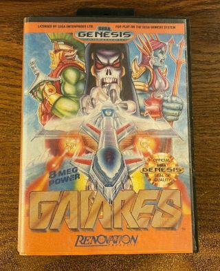 Vintage 1990 Gaiares Sega Genesis Video Game Complete