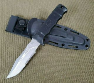 Vtg Oldgen Sog Knives Seal Pup M37 Fixed Blade W/kydex Sheath Seki Japan