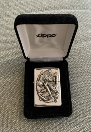 Sterling Silver Alien 20th Anniversary Ltd Edition Zippo Lighter No0770