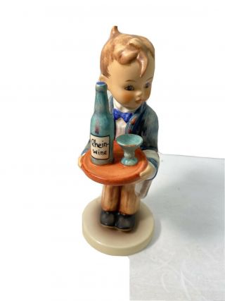 Goebel W.  Germany Hummel 154/0 Waiter Boy With Rhein Wine Figurine 6 " Tmk 5