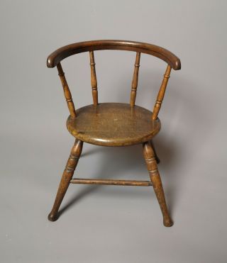 Vintage oak dolls bent back chair,  c1930 ' s,  dolls furniture,  Teddy bear chair 2