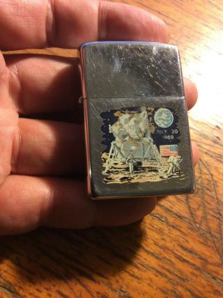 Rare 1969 Town And Country Style Moon Landing Zippo Lighter