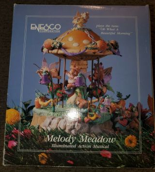 Enesco Melody Meadow Small World Of Music Mice On Mushroom 1991 Never Opened