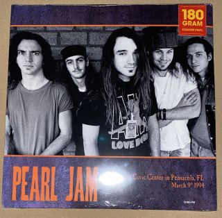 Pearl Jam Live In Pensacola Fl March 1994 Colored Vinyl Dbl Lp Factory