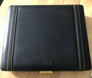 Dunhill Black Leather Traveling Cigar Case