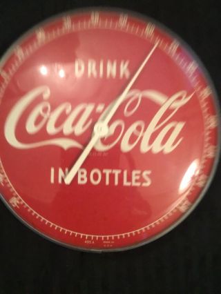 Vintage Authentic Collectible 1950s 12 " Coca Cola Thermometer Drink In Bottles