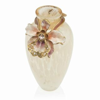 Jay Strongwater Audra Orchid Mini Vase 14k Gold Sdh6594 - 281