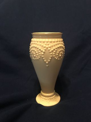 Vintage Lenox 5” Bud Vase - Porcelain 24k Gold Trim - Beaded Design