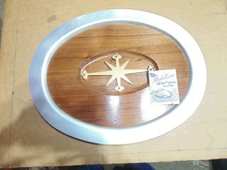 Vintage Mirro Medallion Mid Century Modern Cut Carve And Serve Platter W/tag