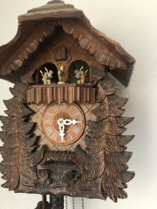 Hummel German Cuckoo Clock Wood Black Forest Swiss Movement
