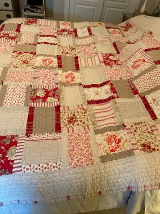 Pottery Barn Vintage Patchwork Quilt F/queen