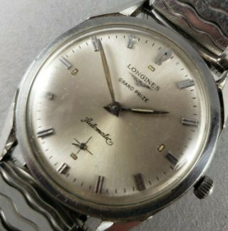 Vintage Longines GRAND PRIZE Automatic Watch STAINLESS 2