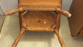 Vintage Mid Century Heywood Wakefield Maple Dough Box or Side/End Table 2
