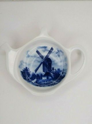 Fielder Keepsakes Fine Porcelain Windmill Teapot Tea Caddy Coaster Spoon Rest