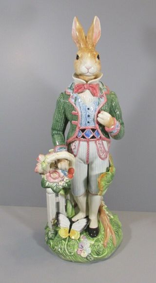 Fitz And Floyd Classics Old World Rabbits " Standing Gentleman Rabbit " Figurine