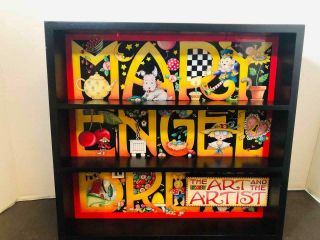 Mary Engelbreit Art Display Wall Shelf Miniatures Curio Hooks 3 Shelf 2x10x11 "