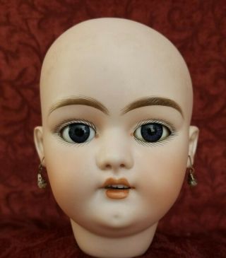 Antique German Simon Halbig 1079 Dep Bisque Socket Doll Head Sleep Eyes