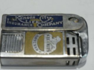Vintage Art Deco Advertising Lighter Kansas City Life Insurance Co.