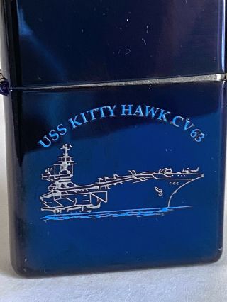 Zippo Blue Lighter” USA KITTY HAWK CV63”USA 2