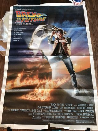 Back To The Future (1985) Movie Poster Rare Vintage