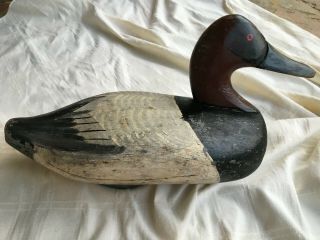 Jess Urie Drake Canvasback Duck Decoy Rock Hall Md Signed Dated 1950
