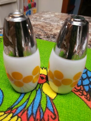 Milk Glass Gemco Salt And Pepper Shakers Vintage