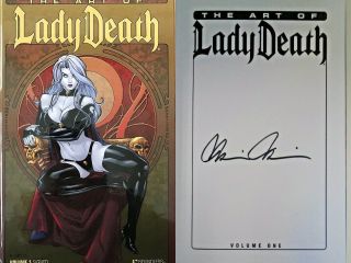 Art Of Lady Death Volume 1 Signed Limited Hardcover Book Limited Nm