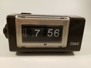 Rare Vintage Cosmo Electric Time Flip Alarm Clock Vintage Made In Japan