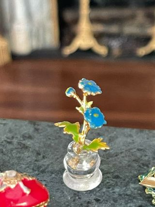 Vintage Miniature Dollhouse Igma Artisan Eugene Kupjack Faberge Flower Vase