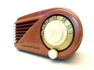 Vintage 40s Farnsworth Bullet Metalic Copper Mid Century Antique Bakelite Radio
