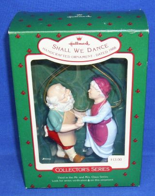 Hallmark Series Ornament Mr And Mrs Claus 3 Shall We Dance 1988 Santa