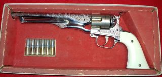 Vintage Hubley Colt 45 Pistol With Box & Bullets 100