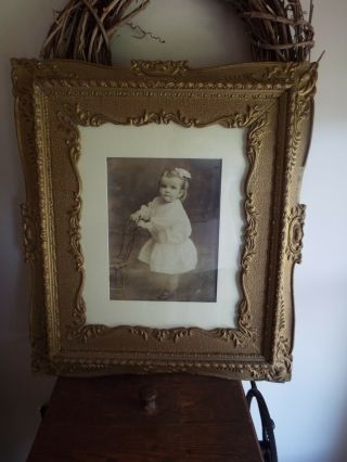 Antique Picture Frame With Portrait Of A Child