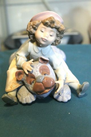 Collectible Old Lladro Porcelain Figurine,  Giddy Up Girl Riding,  5664,  1994