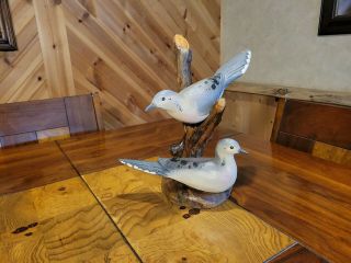 Mourning Dove Wood Carving Upland Game Bird Vintage Duck Decoy Casey Edwards