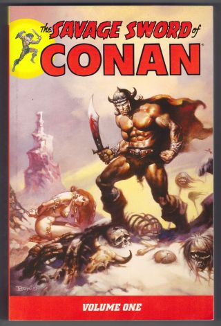 Savage Sword Of Conan Vol 1 Tpb First Printing Dark Horse Signed By Roy Thomas