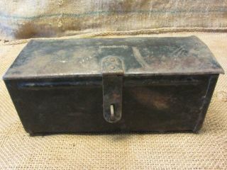 Vintage Fordson Tractor Toolbox Antique Old Iron Tool Box Farm Equipment 10287